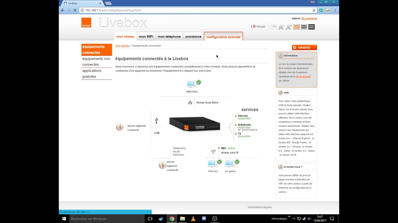 Ouvrir des ports sur livebox