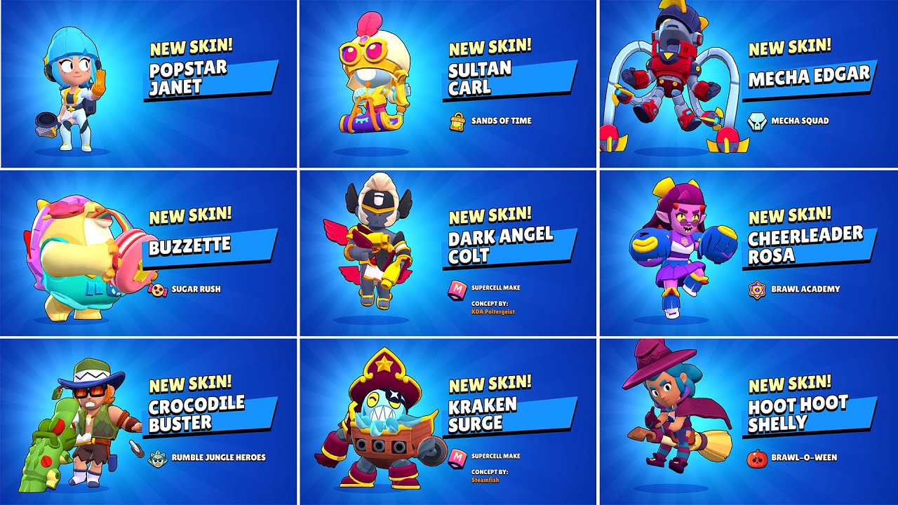 ALL 89 SKINS RELEASED IN 2023 | BRAWL STARS