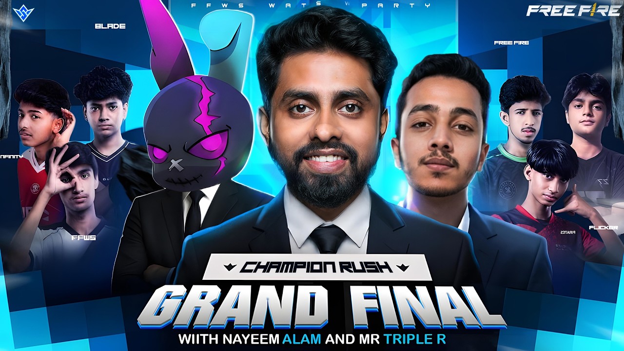 Grand Final Champion Rush WatchParty | FFWS Free Fire 🛑LIVE @gamingwithnayeem4847 @MrTripleR