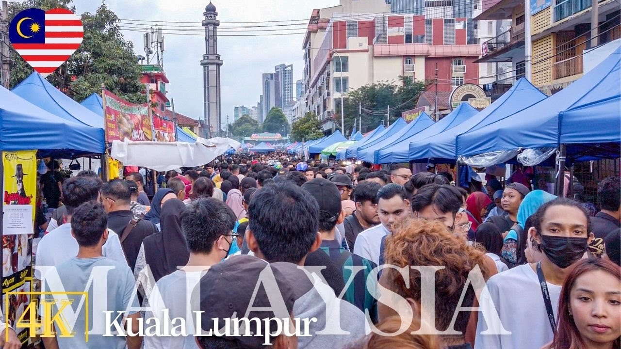 Chow Kit Ramadan Bazaar 2023 April - Street Food in Malaysia Kuala Lumpur | 4K