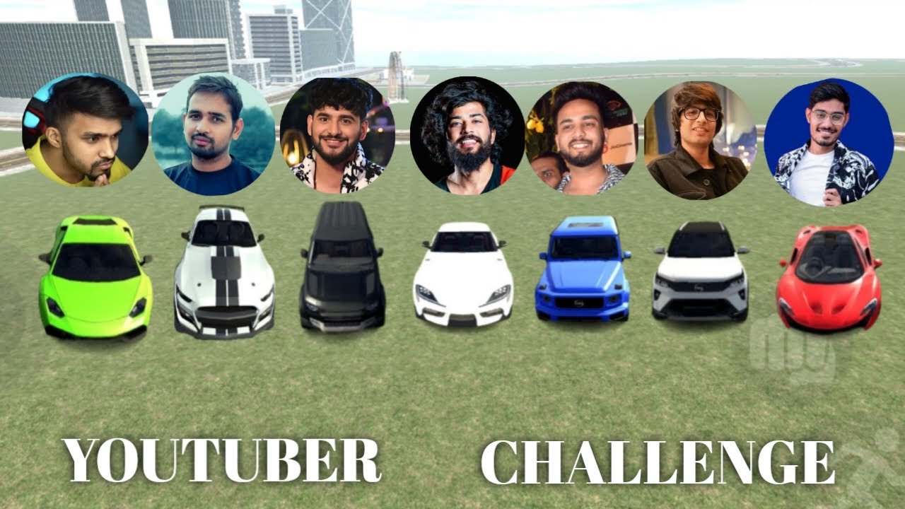 YouTuber cars challenge in indian bike driving 3d 
