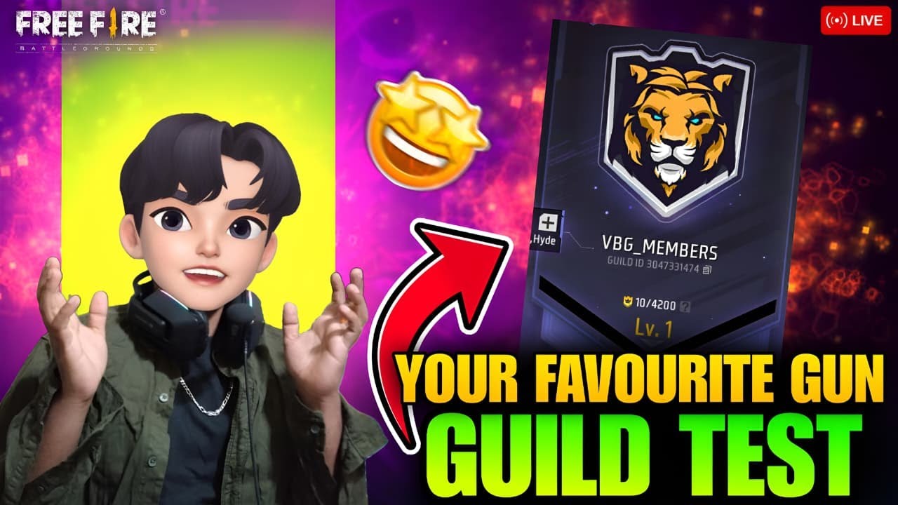 🔴 FREEFIRE GUILD TEST AND FUN ROOMS WITH FACE CAM STREAM ||  