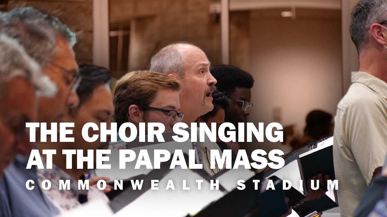 The Choir Singing at the Papal Mass | @ArchEdmonton