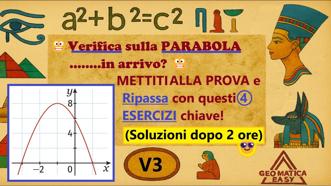 V3 - Riesci a risolvere questi 4 Esercizi sulla Parabola? (Soluzioni tra 2 ore!) 🎯