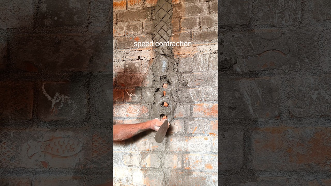 Pipe packing in the wall #home #construction #work #shortvideo