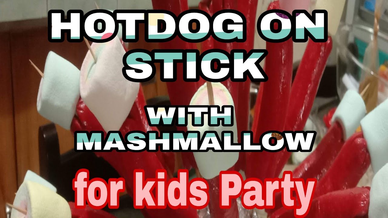 HOW TO MAKE HOTDOG ON STICK WITH MARSHMALLOW