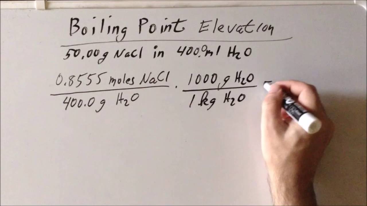 Colligative properties: boiling point elevation problem