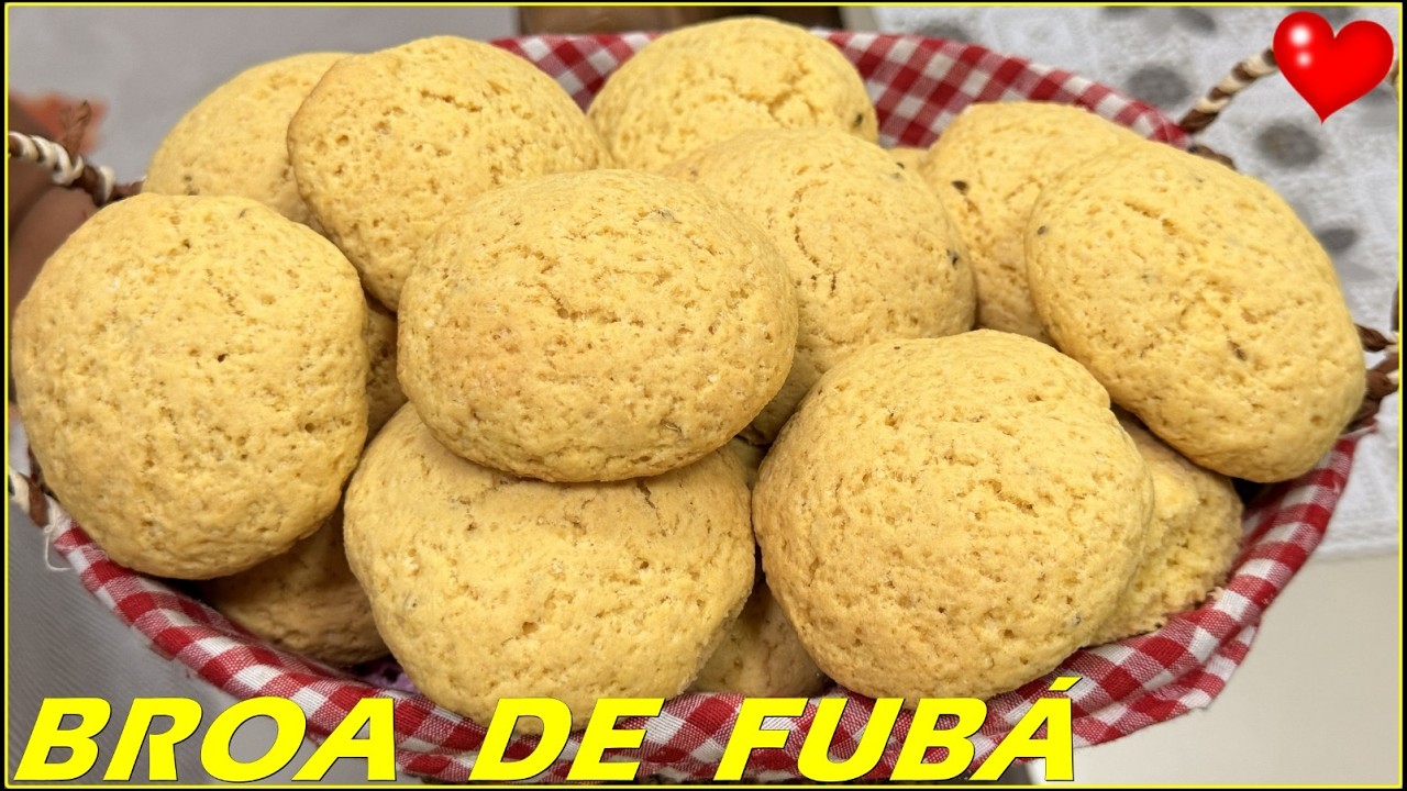 BROA DE FUBÁ RECEITA FÁCIL QUE DERRETE NA BOCA!
