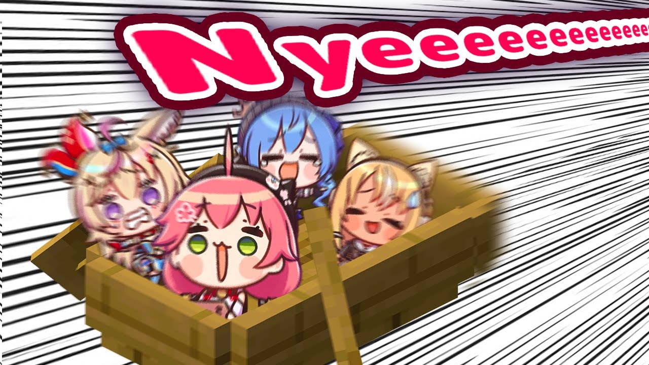 Flare and Miko Go Tokyo Drifting In A Boat Through Nene's Mesa Road【ENG Sub/Hololive】