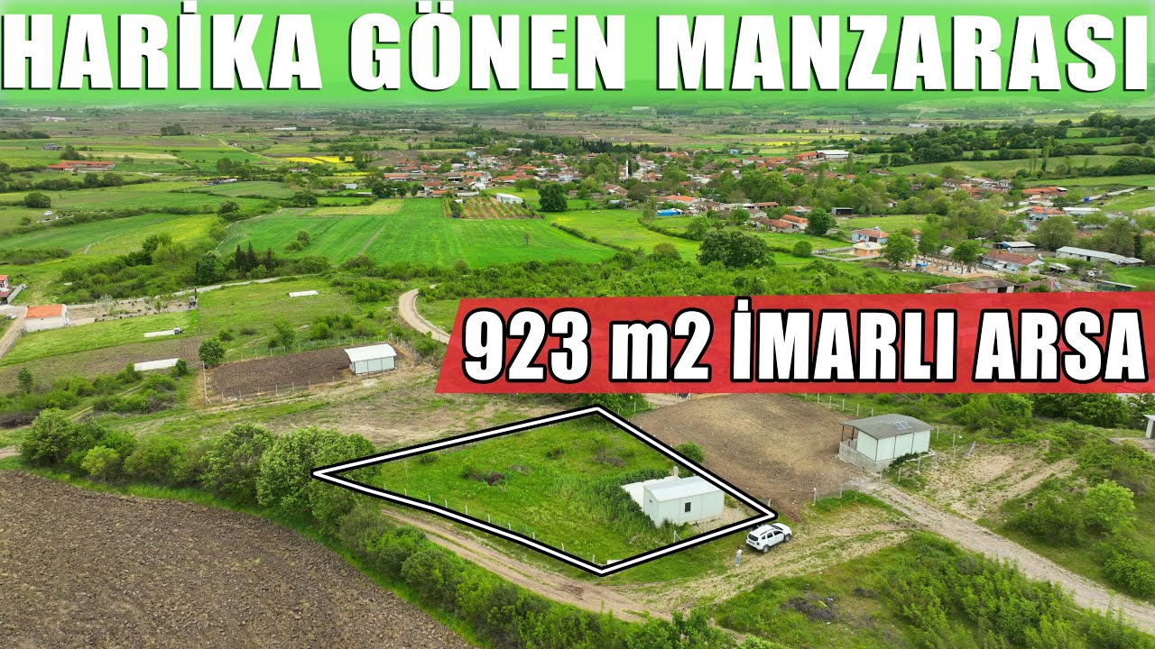 1493- Gönen'e 5 km Mesafede 923 m2 Konteyner Ev ve Arsası/ Harika Gönen Manzarası