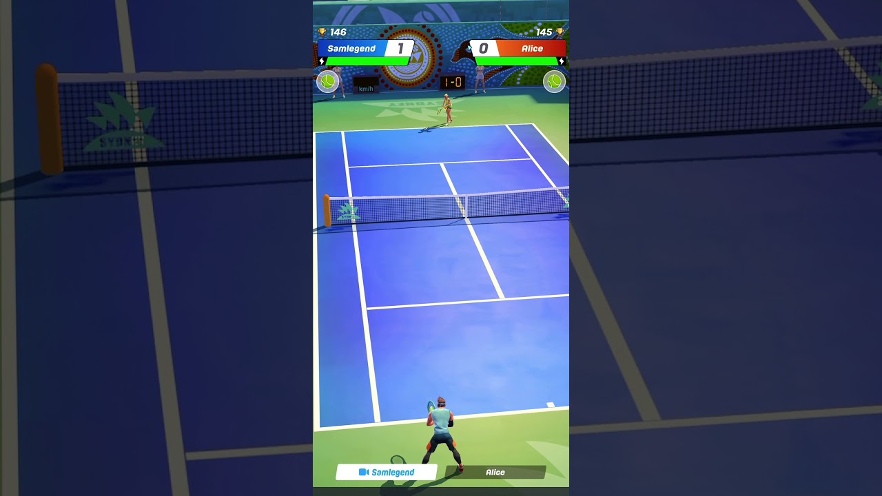 Tennis Clash - Samlegend VS Alice - Shortest Match Ever !