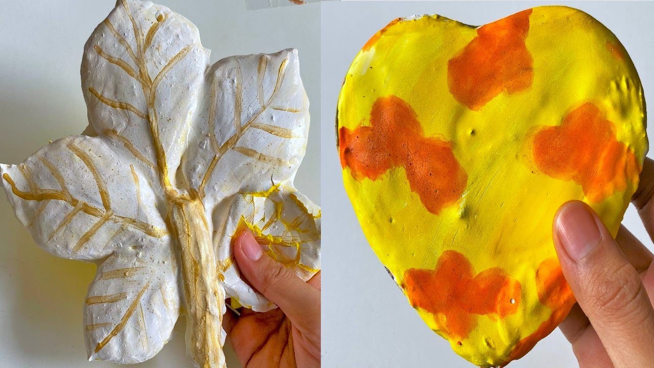 Satisfying Slime and Crunchy Plaster Clay Cracking No Talking