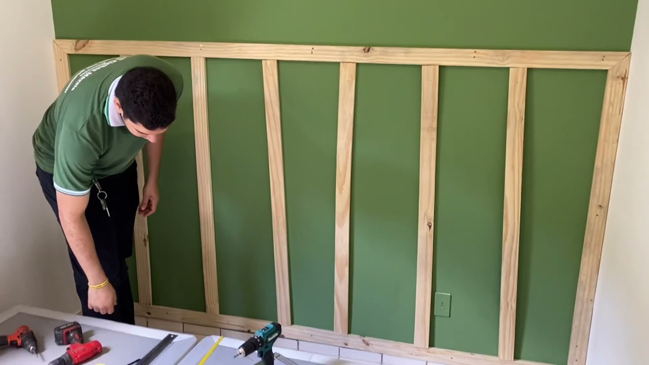 COMO FAZER BOISERIE DE MADEIRA PINUS fácil gastando pouco