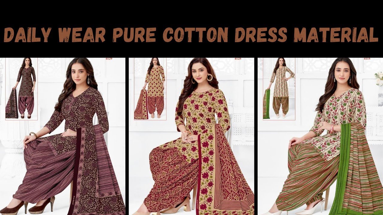 Daily Wear Pure Cotton Dress Material || Latest Design Of Printed Cotton Suits 2024
