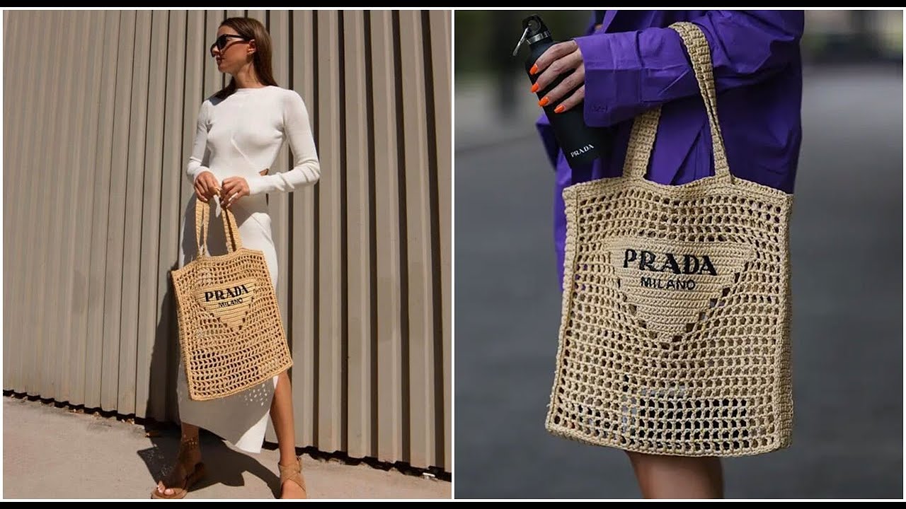 Bolsa Prada em Crochet I Bolsa Praia