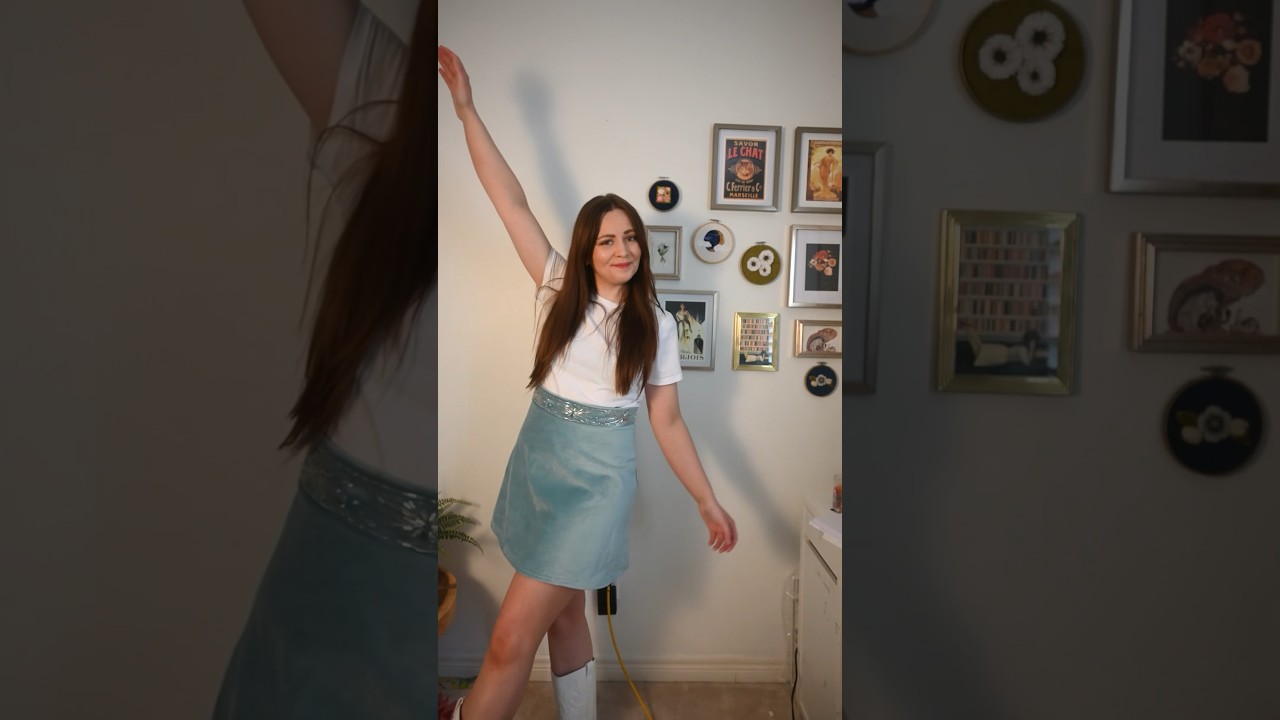 making a velvet skirt with beaded waistband #diyfashion