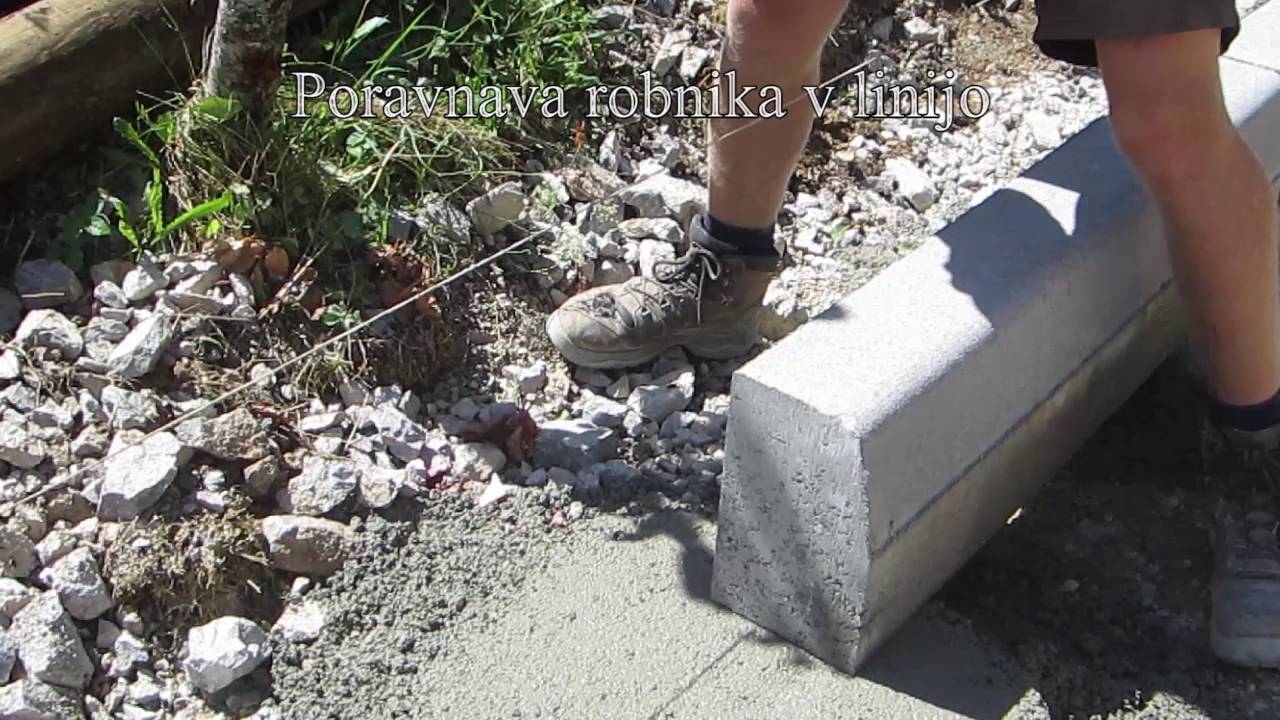 Vgradnja betonskih robnikov
