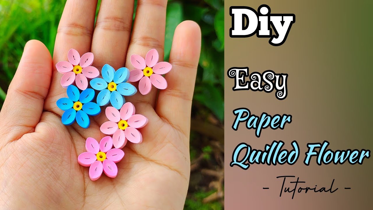 Paper Quilling Flowers ||DIY KREATIF ||Super Easy Craft #paperquilling #diy
