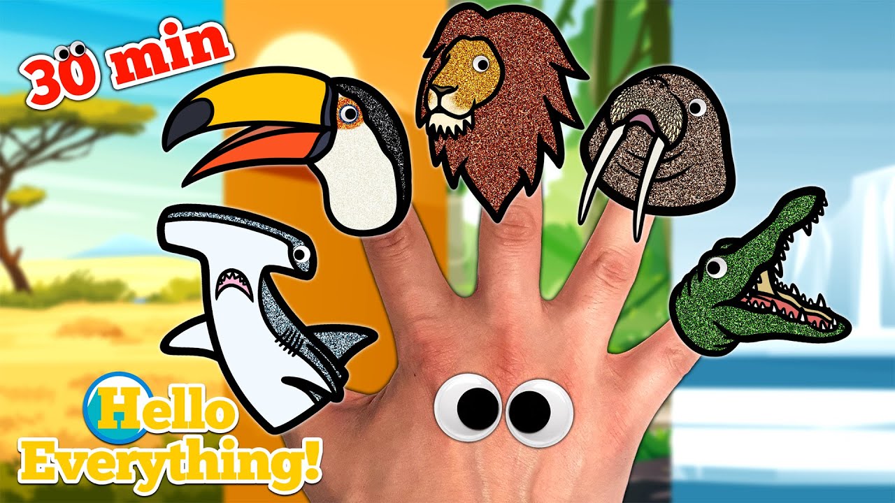 Dinosaurs and Animals Finger Family | Kids Songs and Nursery Rhymes | 30 mins Collection