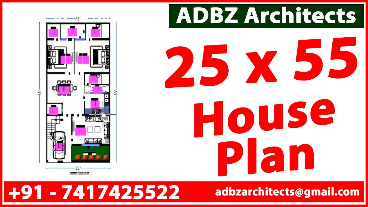 25 x 55  House Design | 2BHK Set | House plan | ADBZ Architects