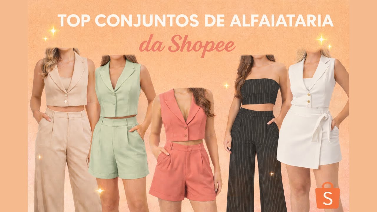 Achadinhos de Conjuntos Femininos de Alfaiataria na Shopee | Elegantes, Sociais e Baratos