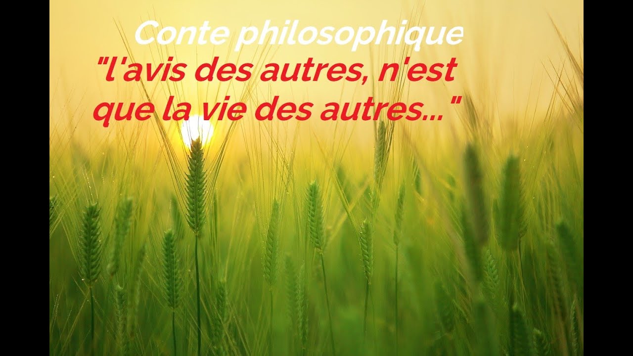 Narration philosophique - L' AVIS DES AUTRES
