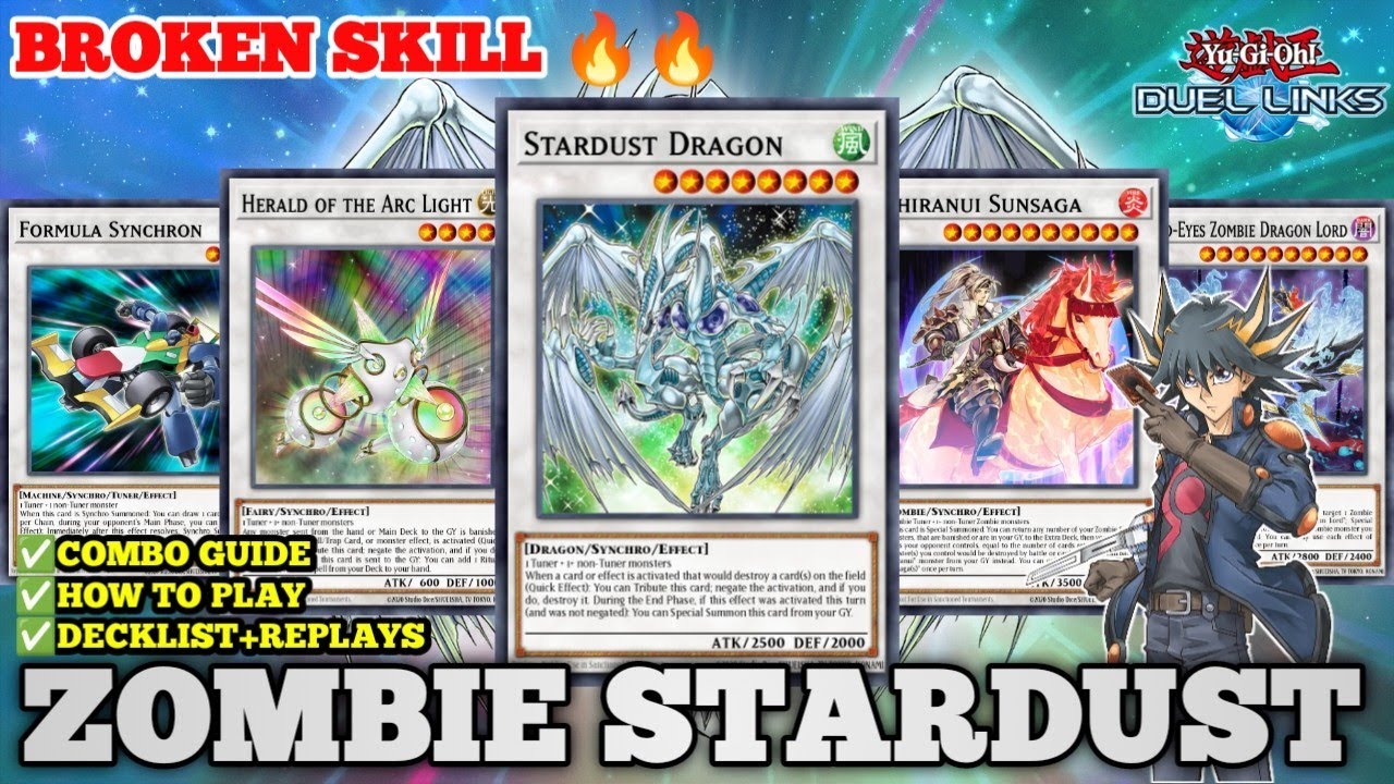 [ZOMBIE STARDUST]BROKEN SKILL FOR YUSEI INSANE BOARD BY NO CARD🫣(Combo Guide& Replays)IN YU-GI-OH DL