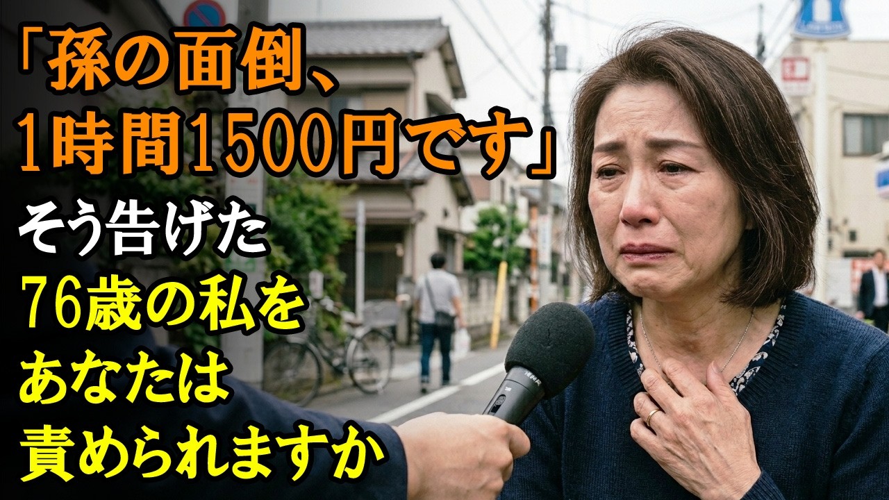 「孫の面倒、1時間1500円です」そう告げた76歳の私を、あなたは責められますか