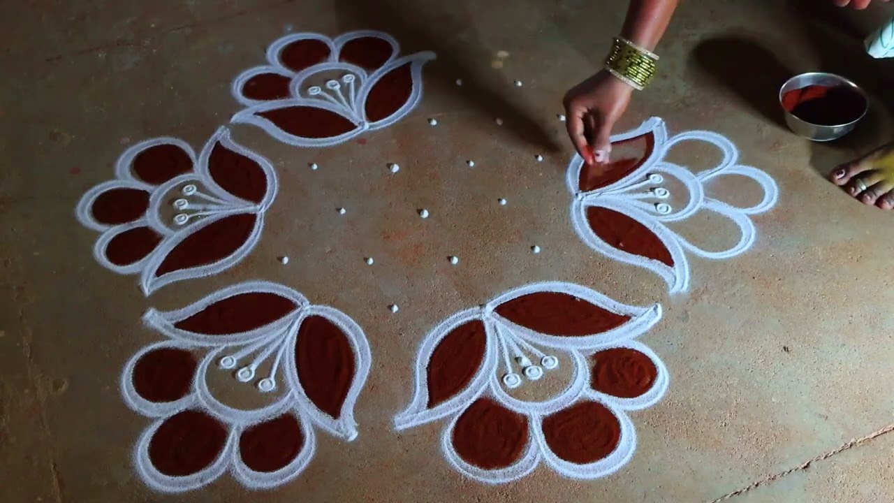 Bhogi pongal 🌻diyamuggulu rangolidesigns 7*4🌻thai Pongal special 🌻mattu pongal flowers kolam