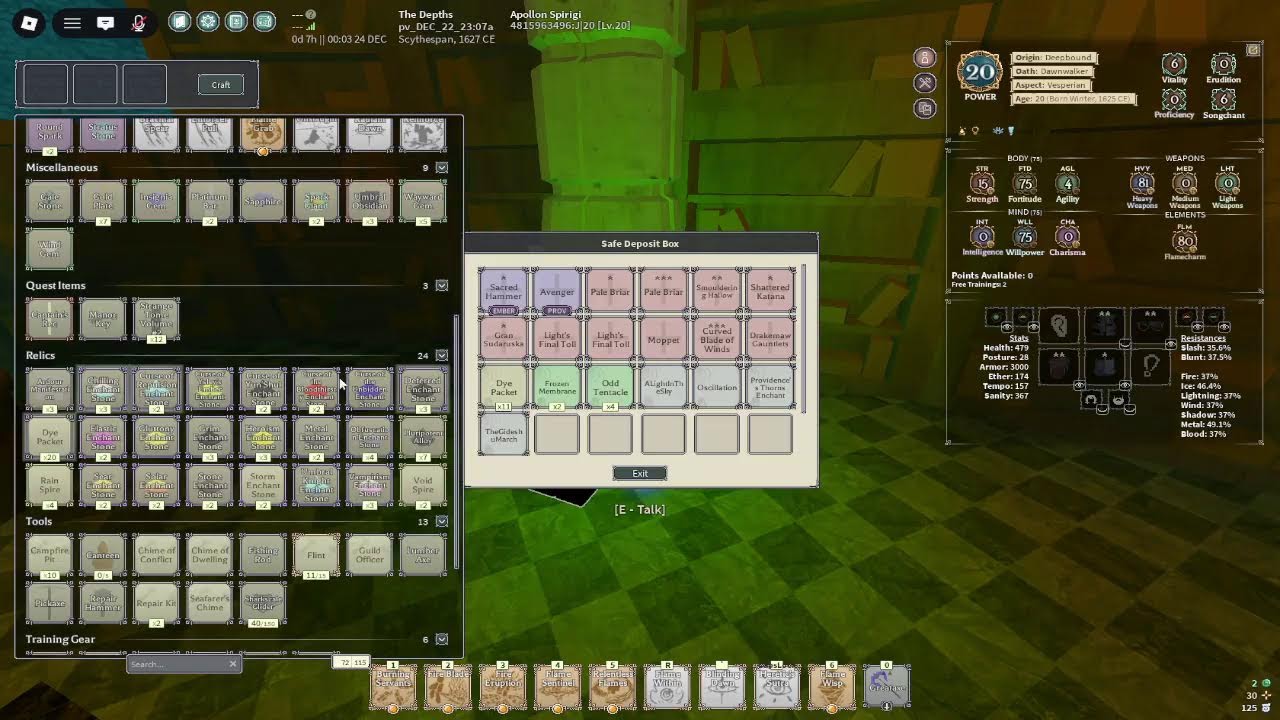 Matando ethiron até cansar ou wipar no Deepwoken (LIVE BR)