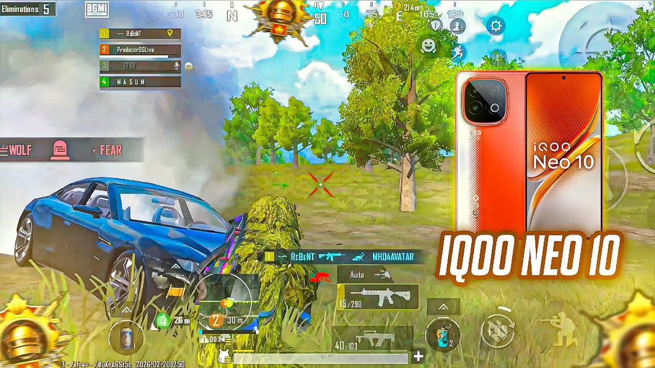 Solo vs Squad Some Clips | 1v4 Clutches | IQOO NEO 10 🔥|| 90 FPS