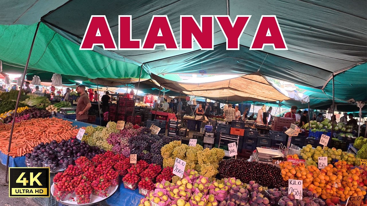 Alanya Mahmutlar Saturday Market | Antalya Turkiye | August 16, 2025 [4K HD/60 fps]