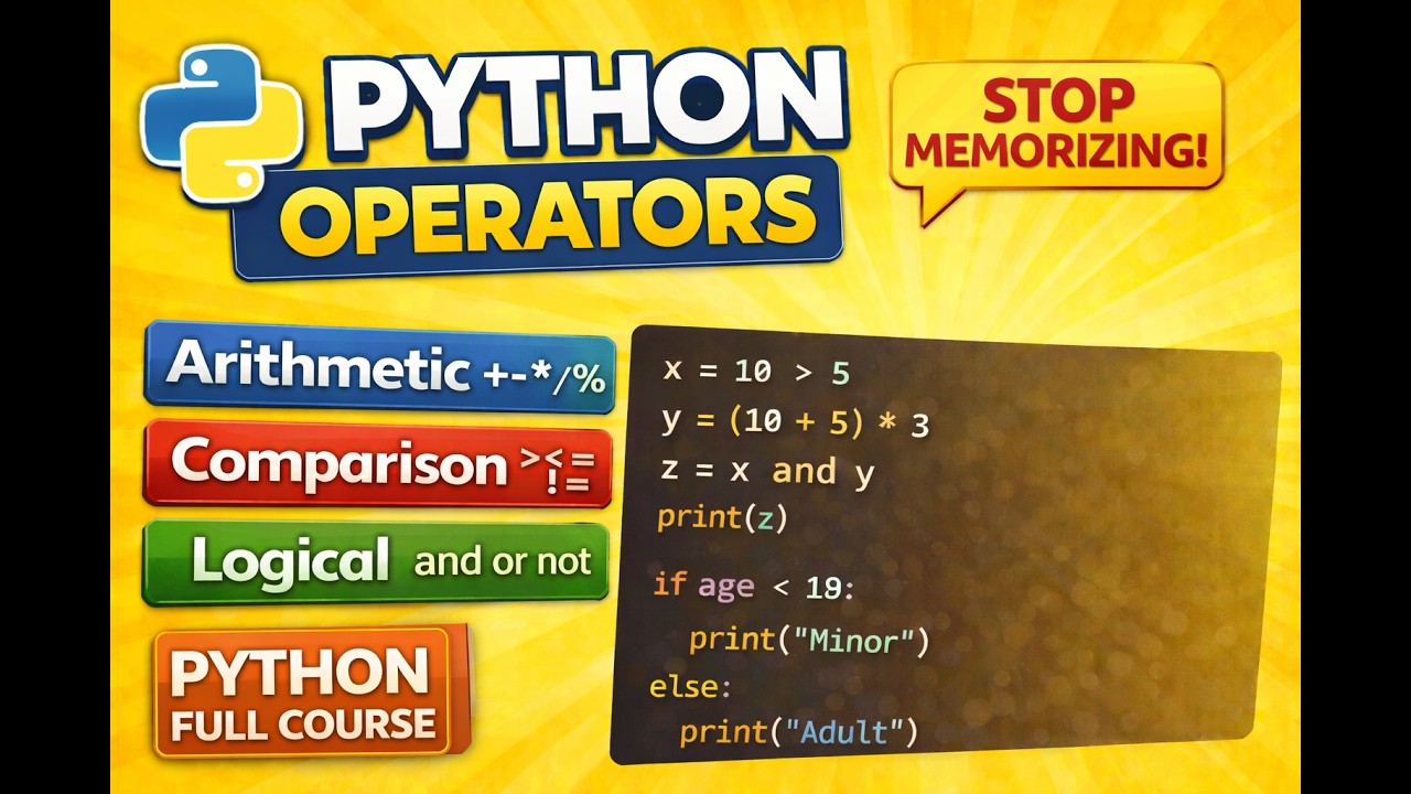 Python Operators Explained with Real Examples   Day 5 Python Bootcamp