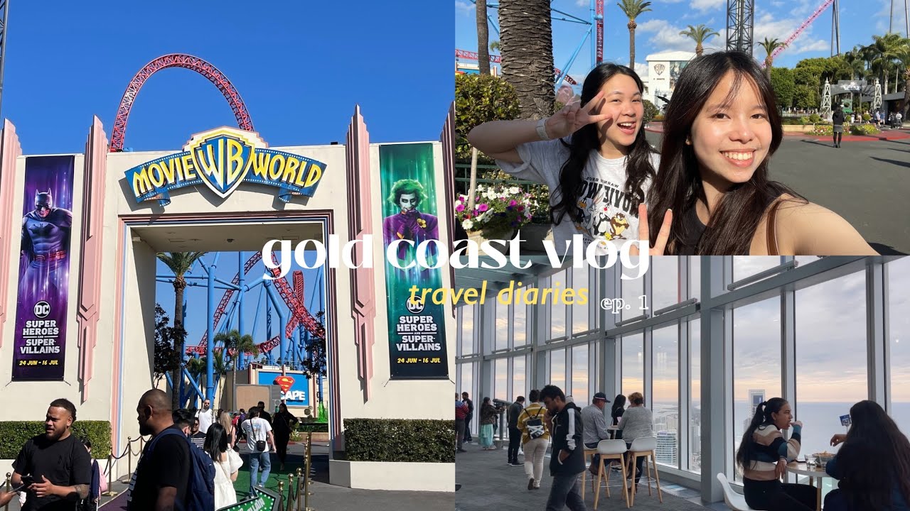 gold coast trip pt. 1 🎢: movie world, surfers paradise market, dc heroes
