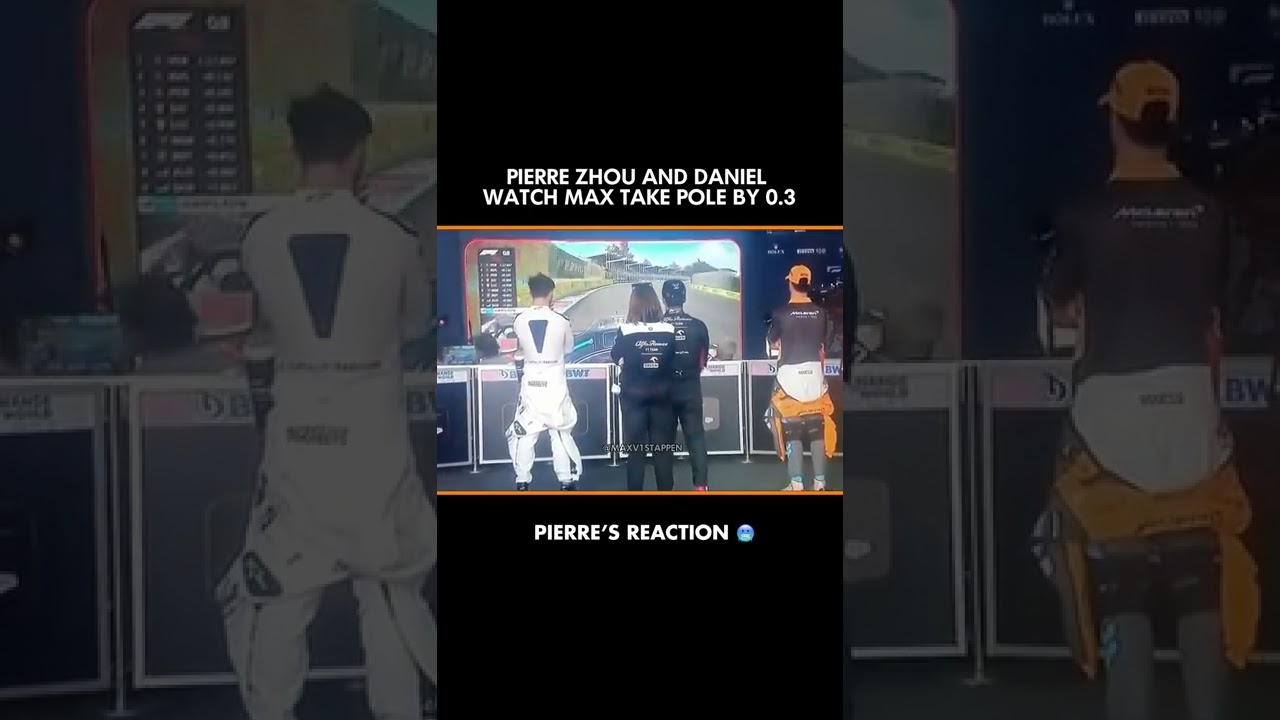 Pierre's reaction to Max Verstappen pole position in Mexico 🥶