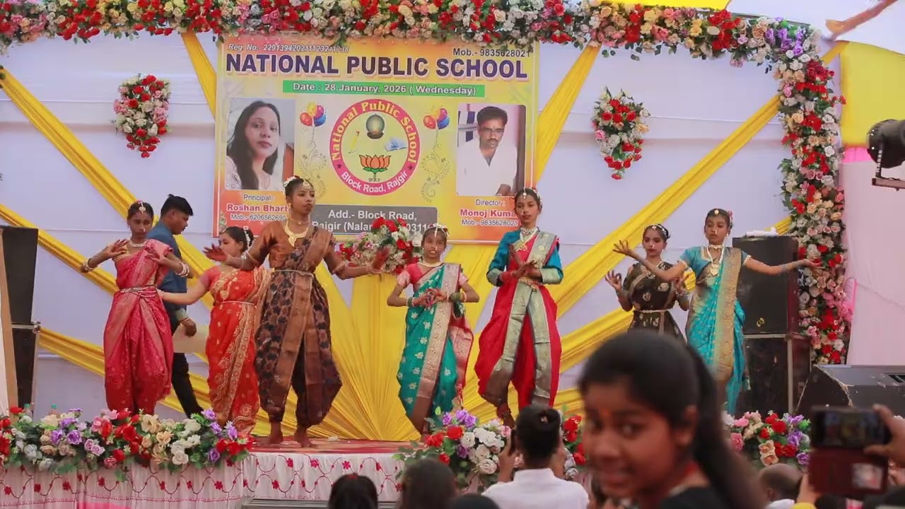 Suswagatam song performance by National Public School, Block Road Rajgir, Nalanda (Bihar).....