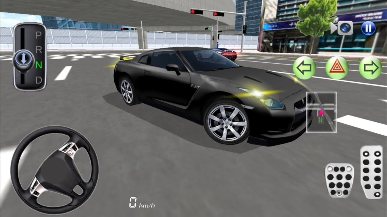 New Black Nissan GT-R - car driving gameplay - 3d driving class
