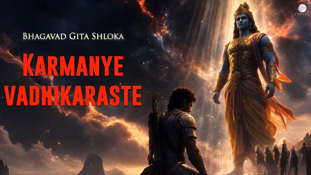 Karmanye Vadhikaraste | Bhagavad Gita Shlok | Krishna Teachings
