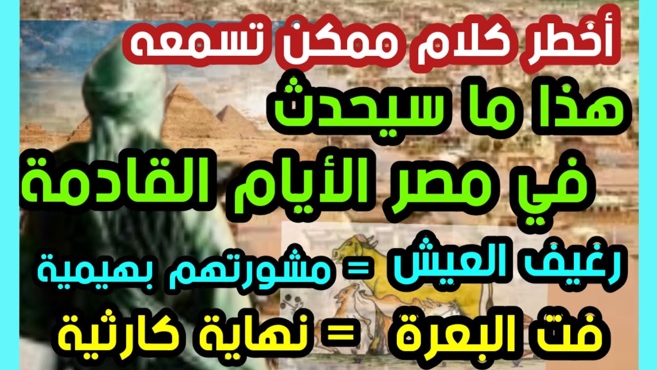 أخطر ما يمكن أن تسمعه هذا ما سيحدث في مصر الأيام القادمة قرارات جديدة = مشورتهم بهيمية = فت البعرة