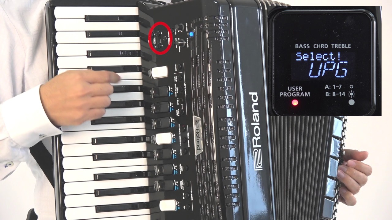 Roland FR-4x/FR-4xb V-Accordion&ldquo; Saving and Recalling Favorite Sounds and Settings (User Programs)&rdquo;