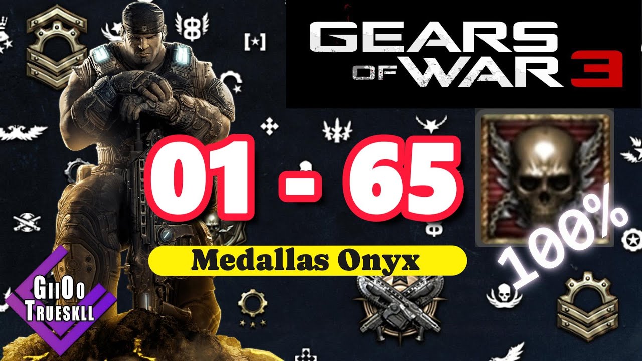 🔴 LIVE - 01-65 Medallas Onyx Gears of war 3 - Xbox Ss - 360