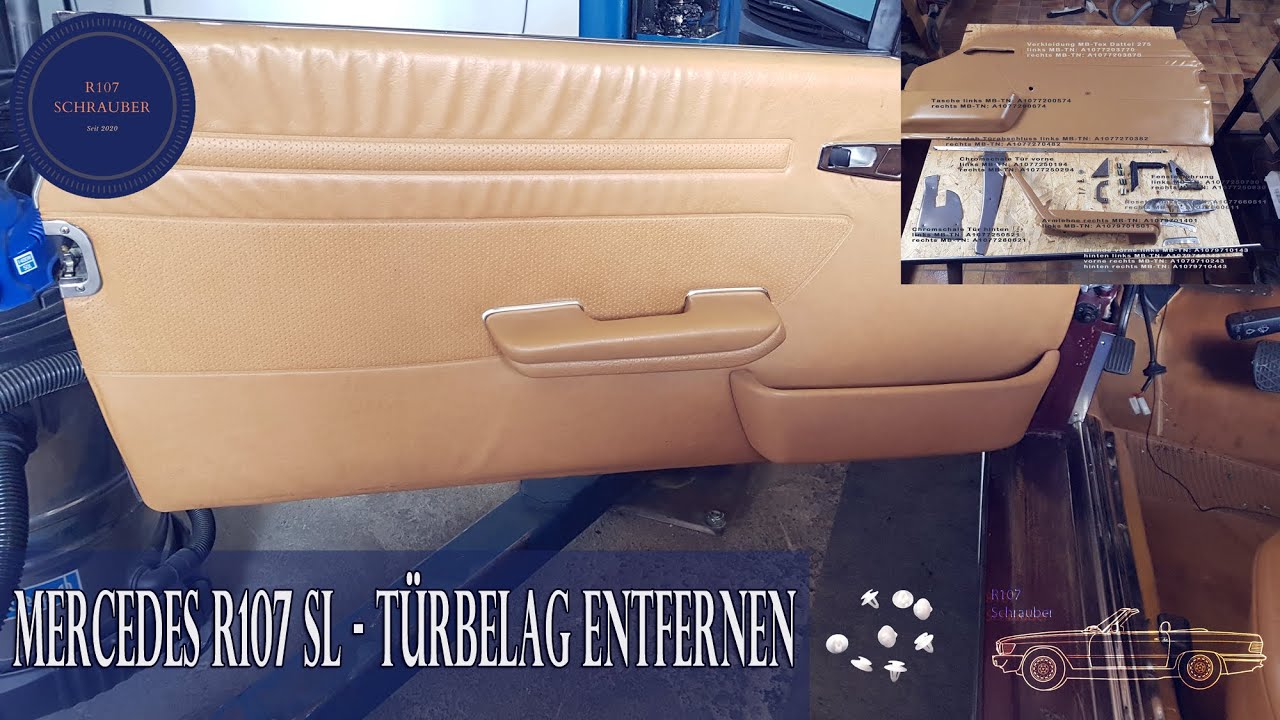 Mercedes R107 - SL - Türpappe Türverkleidung entfernen
