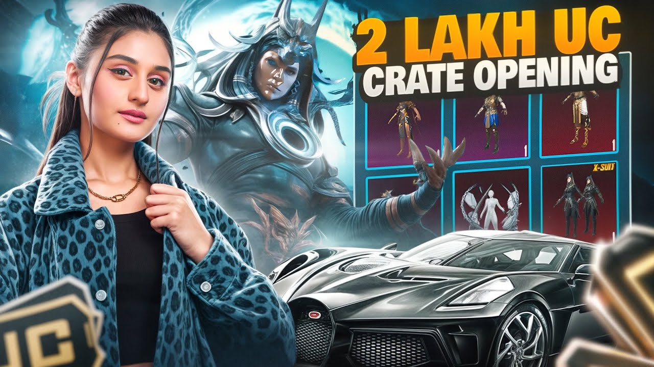 “BIGGEST Crate Opening Ever🔥 2 Lakh UC on X-Suit & Bugatti!”
