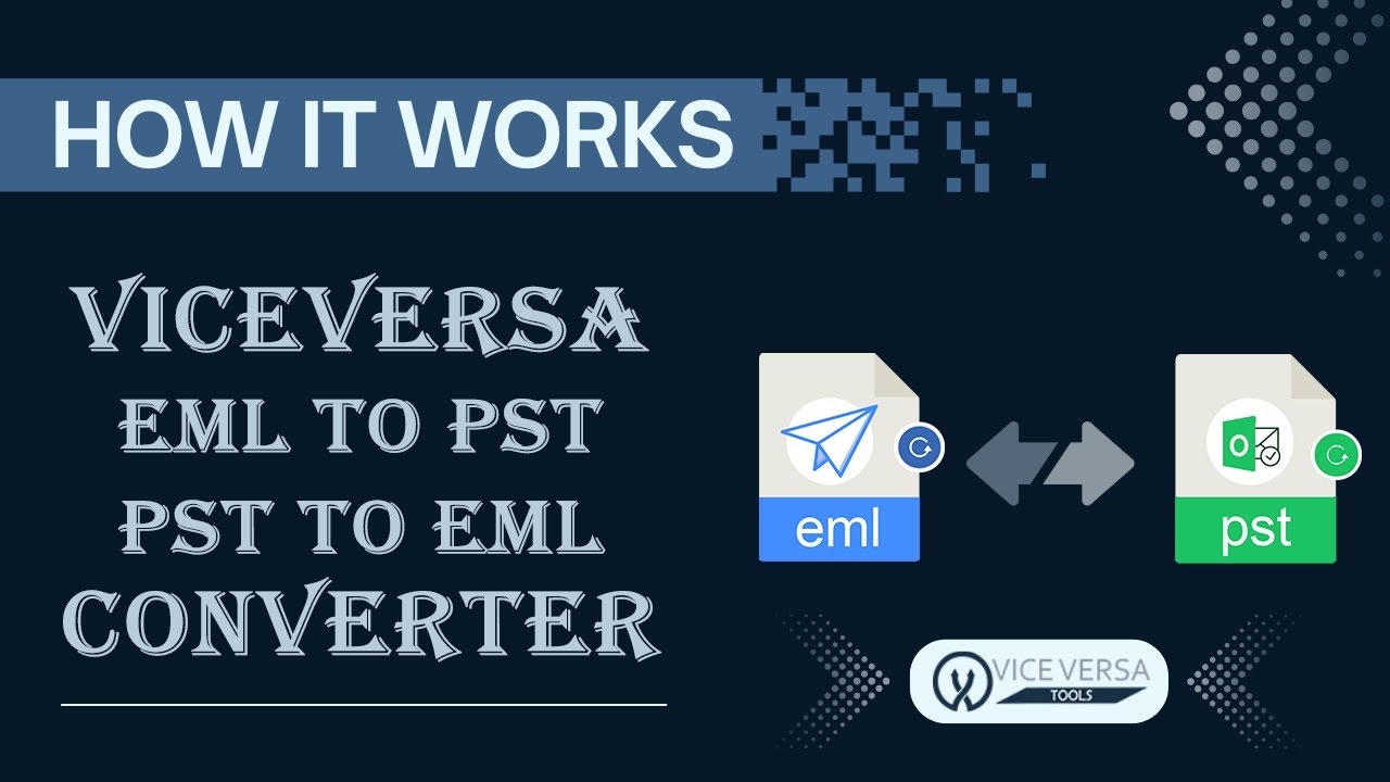 ViceVersa EML to PST & PST to EML Converter | How it Works | Guide for Converting EML & PST File