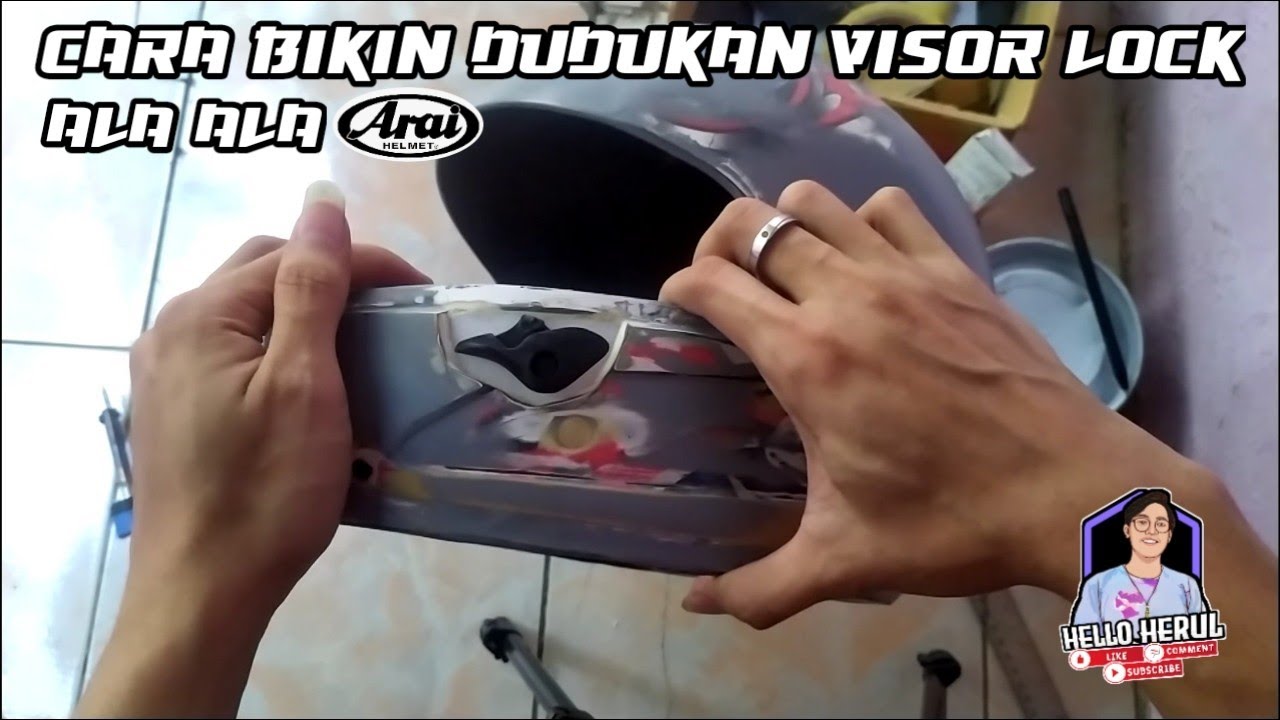 Cara pasang visor lock ala arai