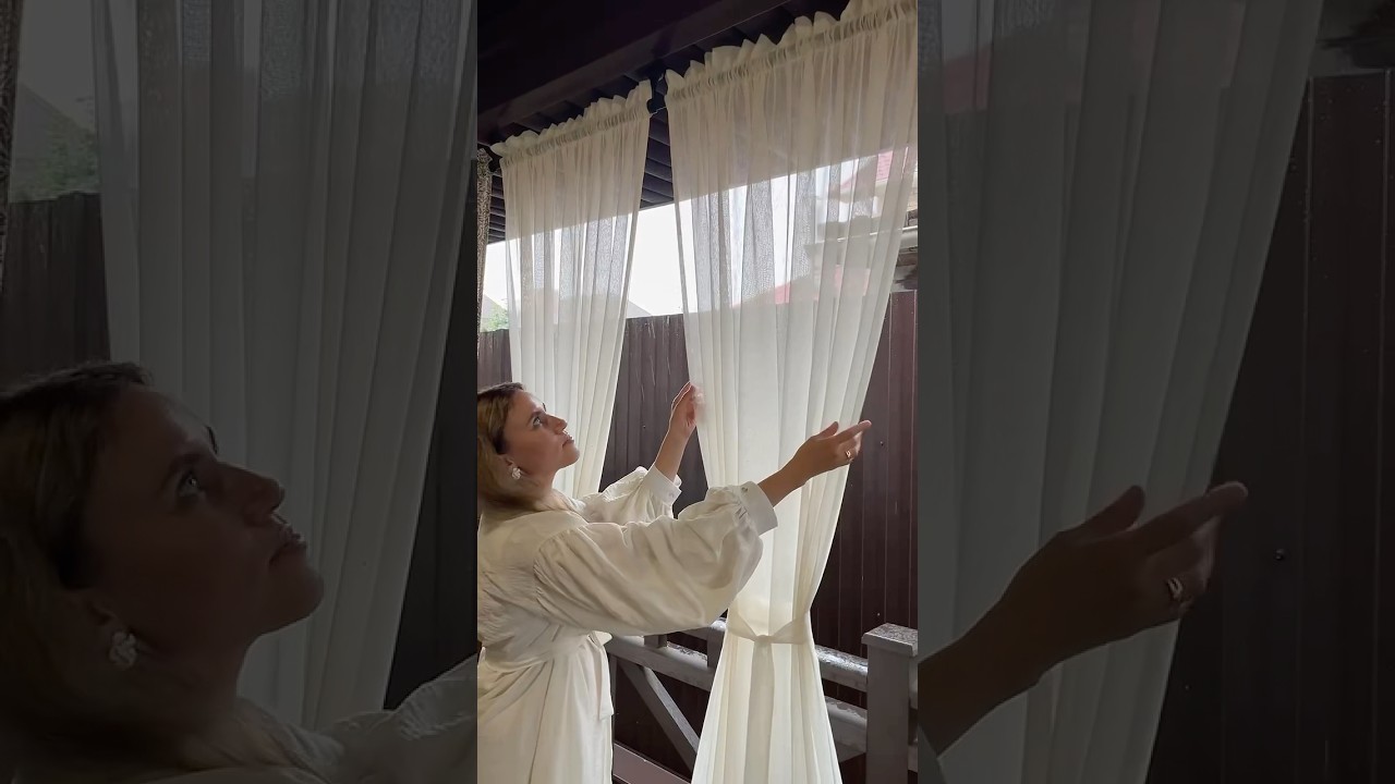 Текстильное оформление веранды: шторы и подушки #уличнаямебель #веранда #интерьер #ремонт