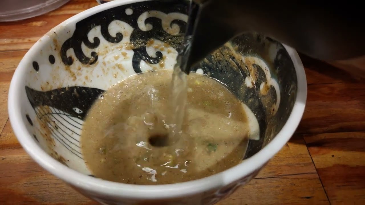 〈煮干しつけ麺 宮元〉定番《極．濃厚煮干しつけ麺》●沾湯湯割@《台灣拉麵祭》日本大師邀請場#13 in〈拉麵公子〉