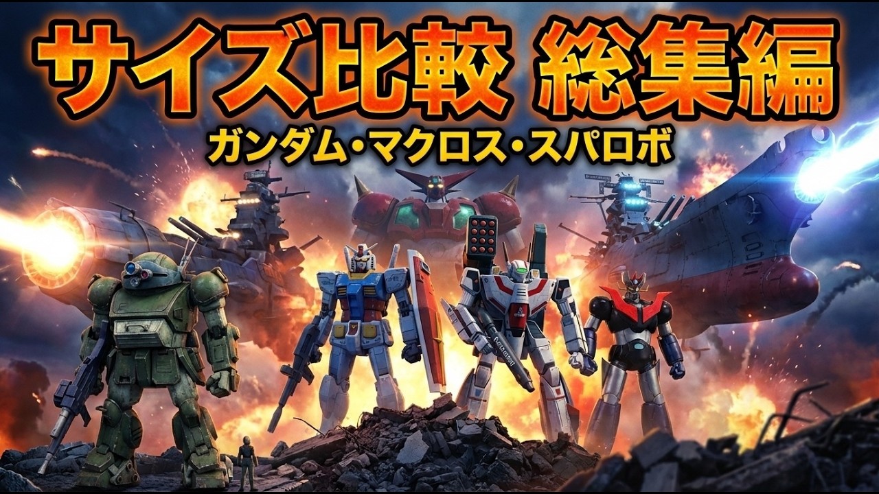 【総集編 Vol.1】迷走AIから130万再生の軌跡！歴代ロボサイズ比較 / Mecha Size Comparison
