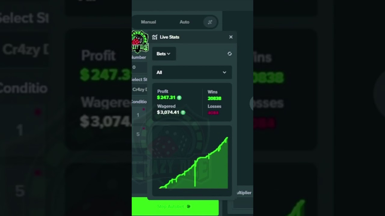 AUTOBET $500+ Profit on Original Stake Dice Strategy 