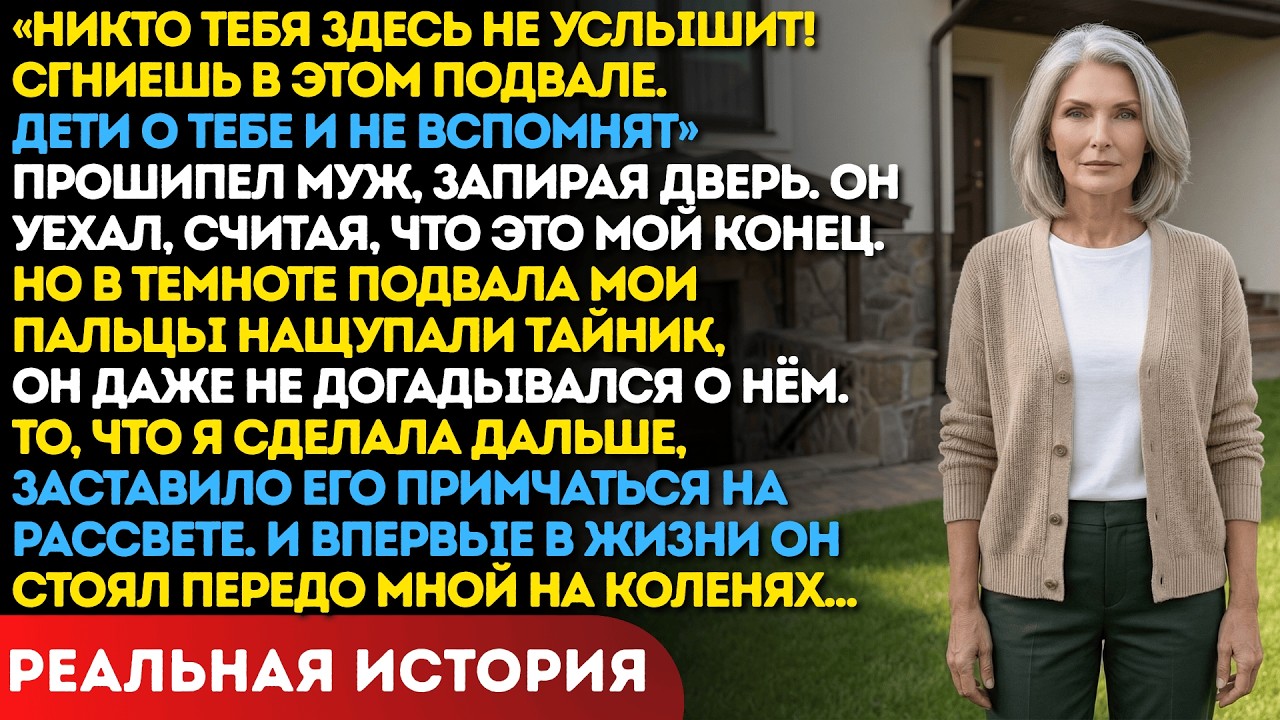 Муж бросил меня в подвал как собаку. Через несколько часов он ползал передо мной на коленях
